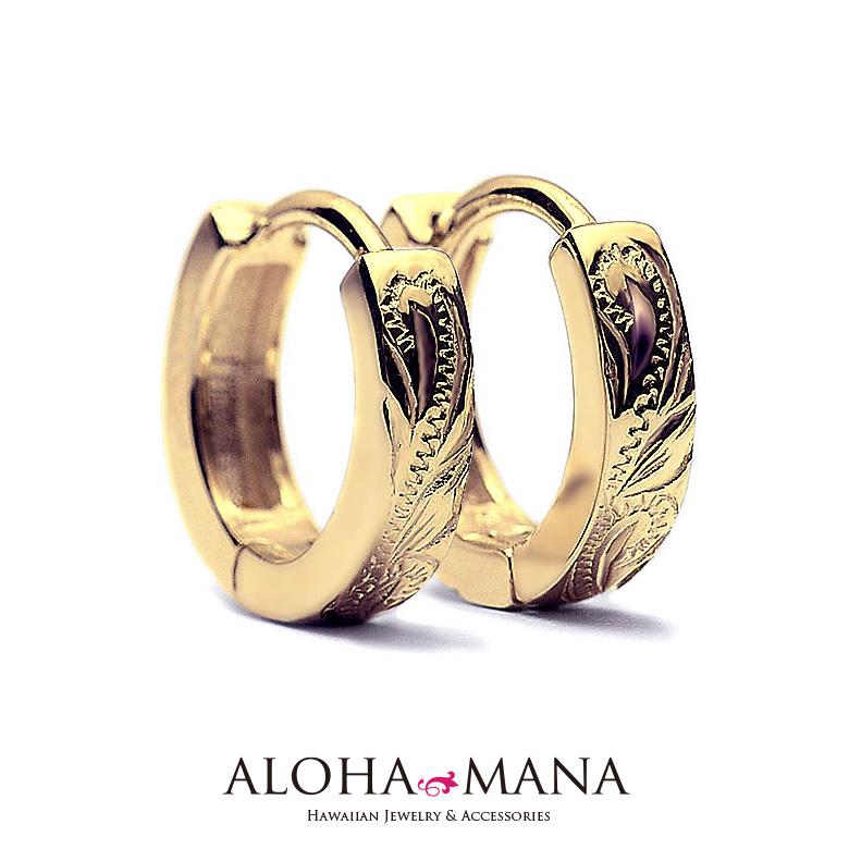 ALOHA MANA ハワイアンジュエリー ピアス k18 18金 ゴールド ALOHA MANA ハワイアンジュエリー ピアス k18 18金 ゴールド
