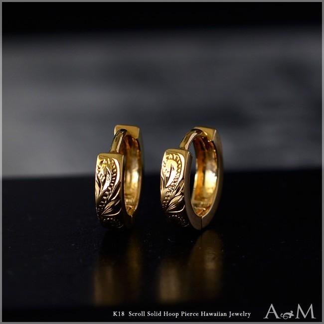 ALOHA MANA ハワイアンジュエリー ピアス k18 18金 ゴールド ALOHA MANA ハワイアンジュエリー ピアス k18 18金 ゴールド