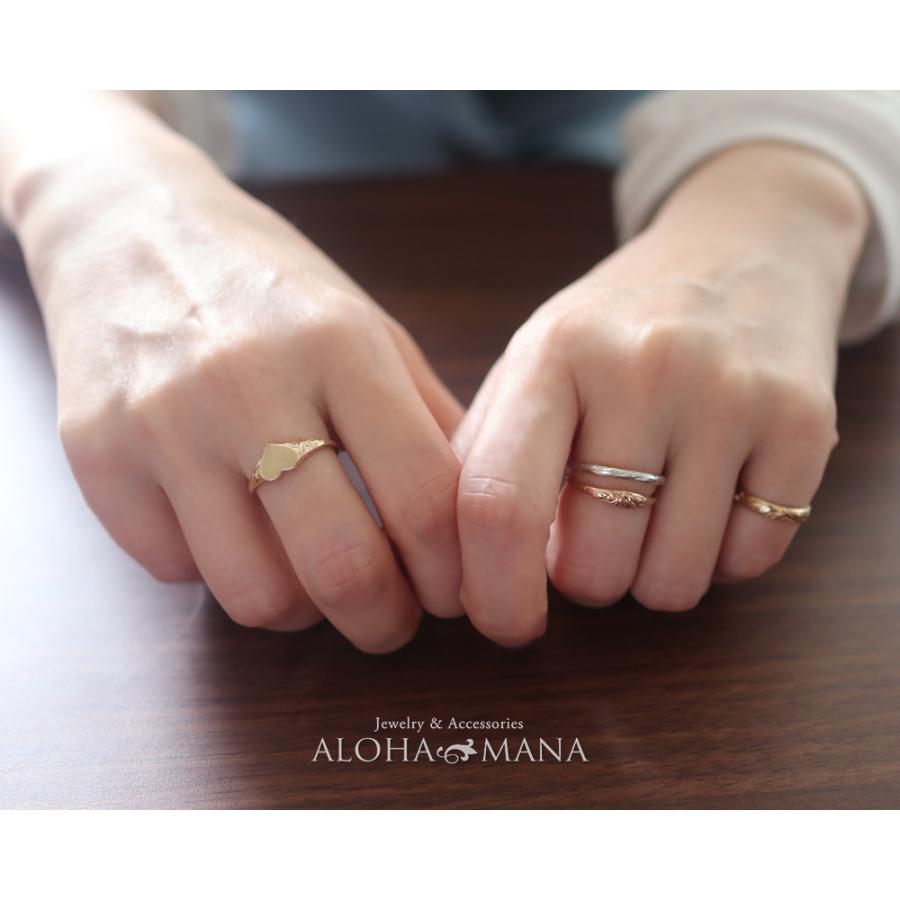 Hariqua　10K ヒマラヤ水晶スクエアカット華奢ゴールドリング Hariqua 10K ヒマラヤ水晶スクエアカット華奢ゴールドリング