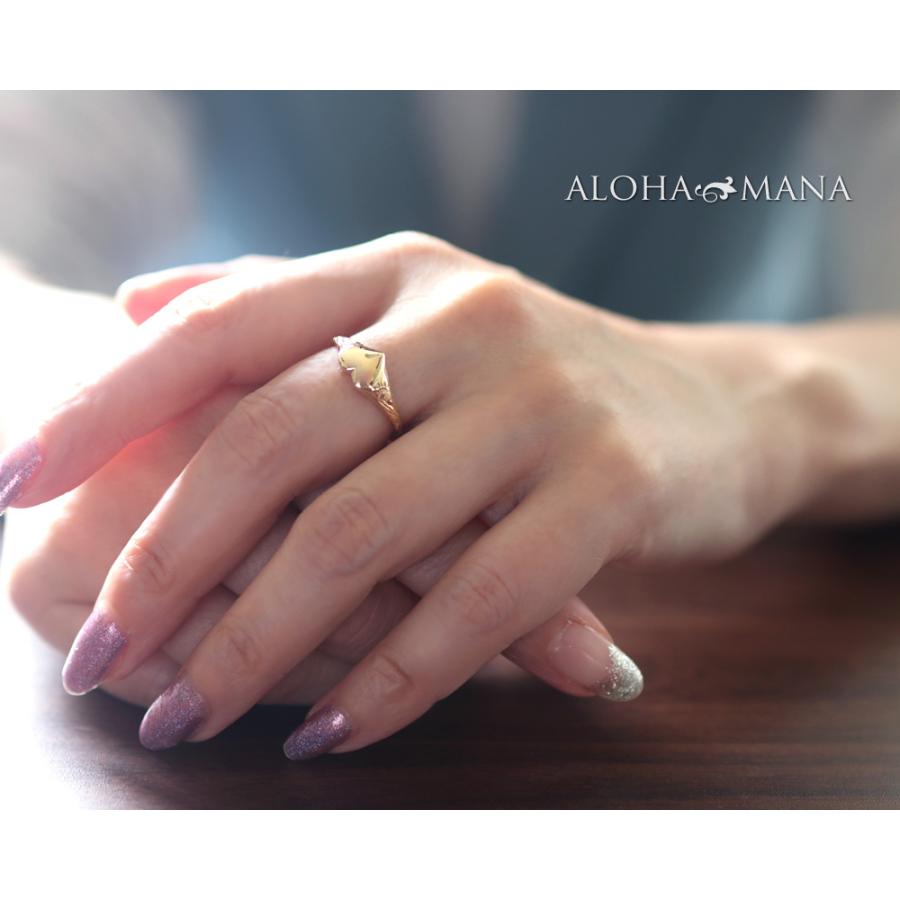 ALOHA MANA ハワイアンジュエリー 指輪 ゴールド リング K10 ハート 
