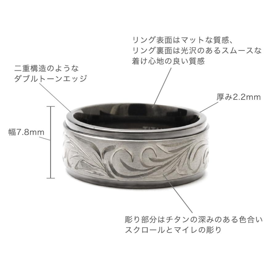 ALOHA MANA ハワイアンジュエリー ペアリング チタンリング 指輪 ALOHA MANA ハワイアンジュエリー ペアリング チタンリング 指輪