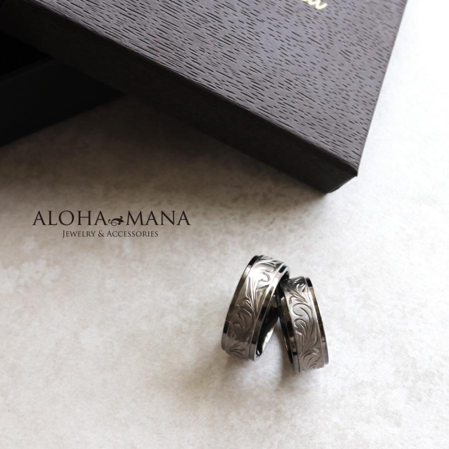 ALOHA MANA ハワイアンジュエリー ペアリング チタンリング 指輪 ALOHA MANA ハワイアンジュエリー ペアリング チタンリング 指輪
