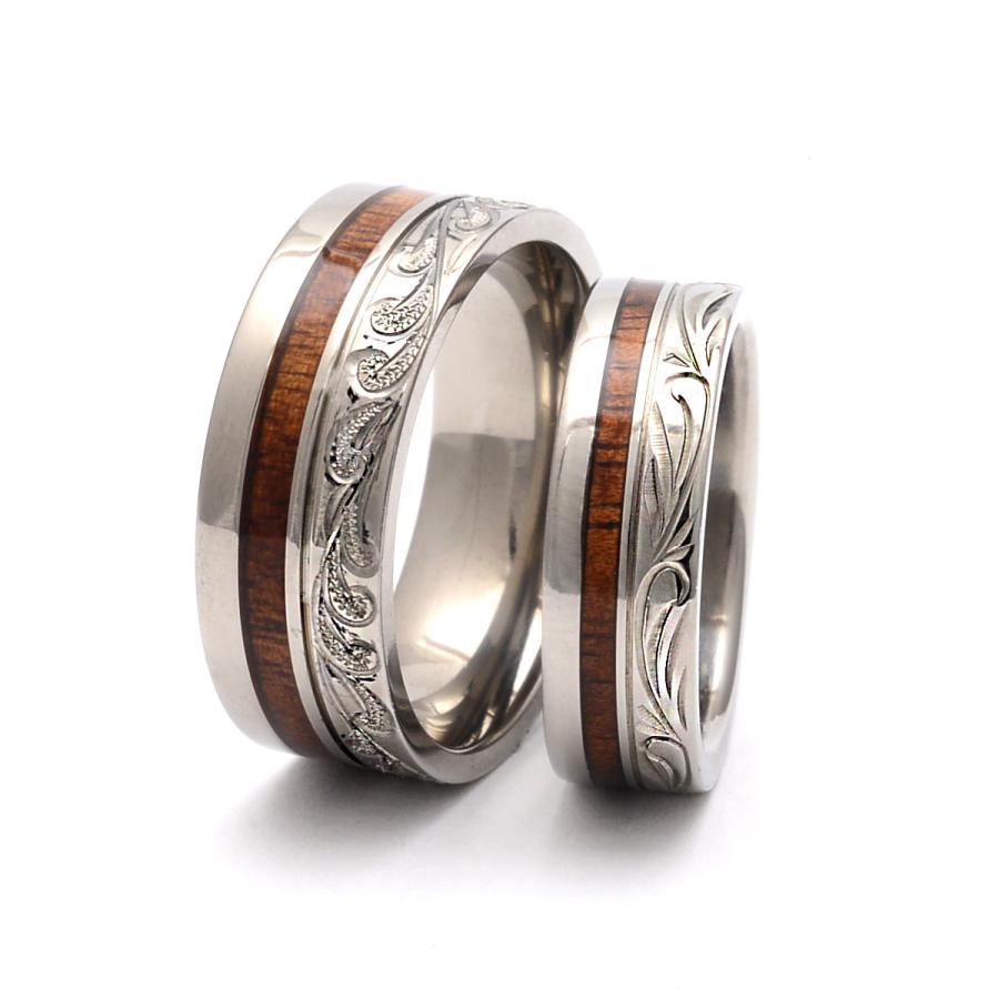 ALOHA MANA ハワイアンジュエリー指輪 リング メンズレディース チタン