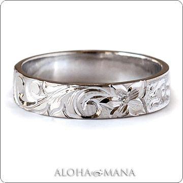 ハワイアンジュエリー結婚指輪マリッジリングk14k18プラチナ フラットゴールドリングONLYONE｜alohamana｜02