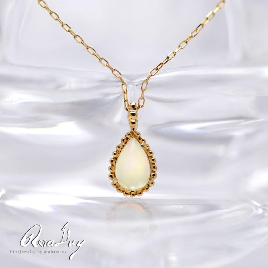 ALOHA MANA ネックレス K18 k18ゴールド18金 レディース ドロップ  