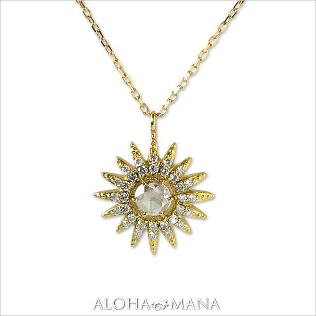 ALOHA MANA ハワイアンジュエリーネックレスk18ゴールドハレアカラ  