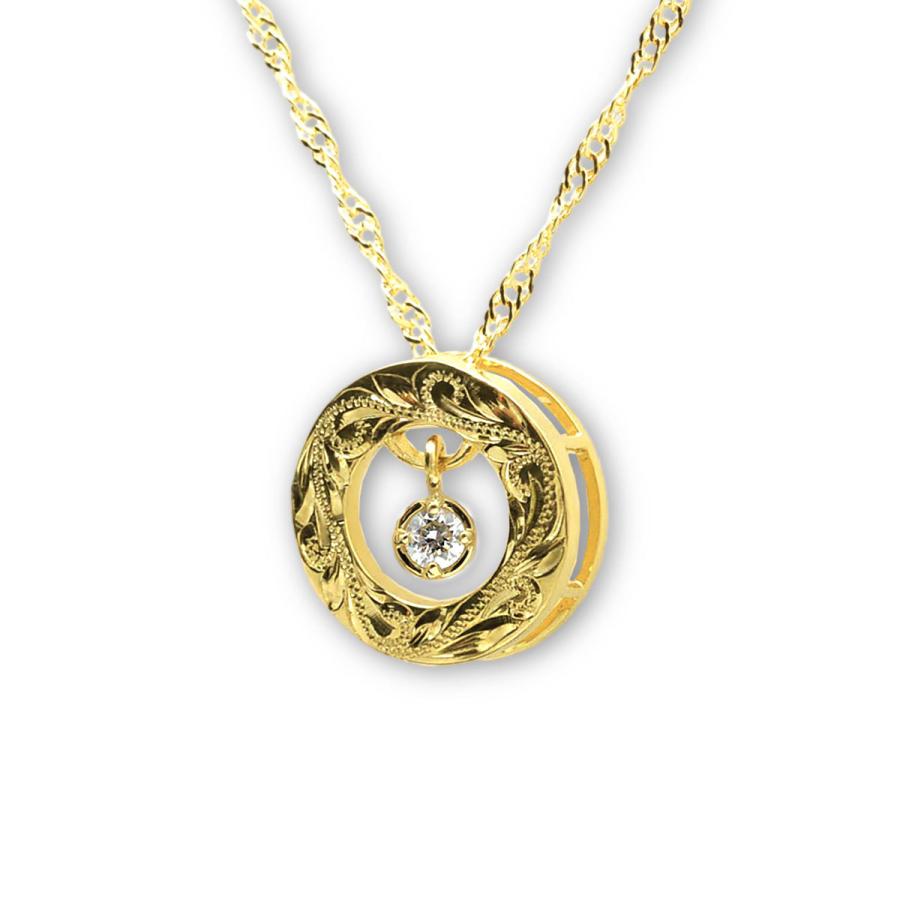 ALOHA MANA ハワイアンジュエリー ネックレス K18 ゴールド