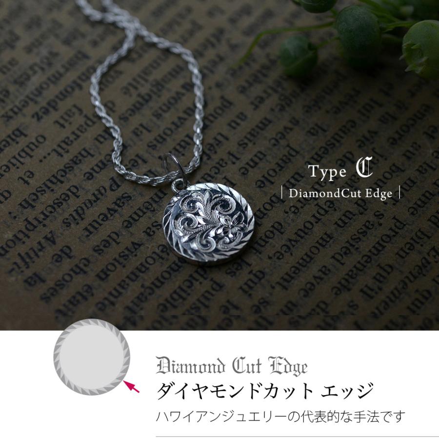 ハワイアンジュエリー ペンダント ネックレス SV925 シルバー 選べるコイン 3種類 直径15mm レディース メンズ チェーン付き wpd1884