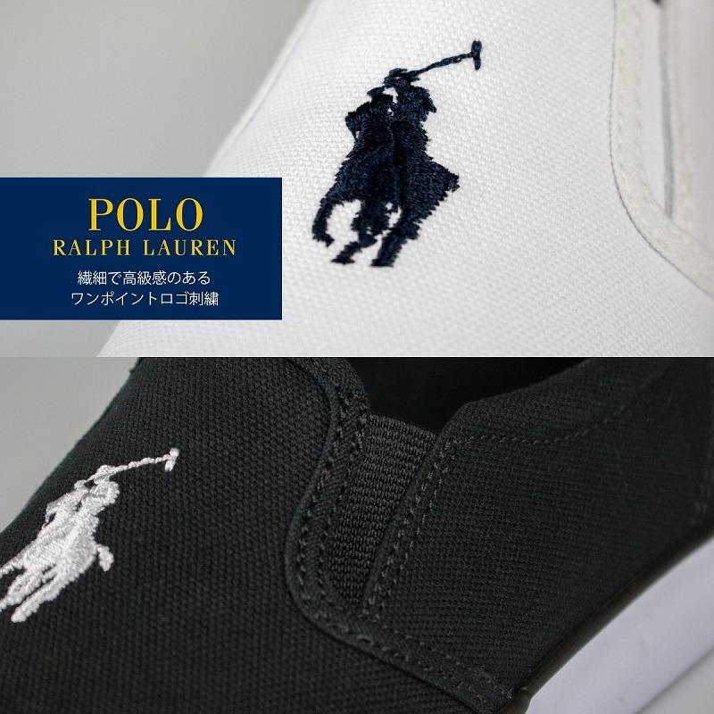 ポロ・ラルフローレン スニーカー キッズ 人気 スリッポンタイプ ブラック 黒 SETH SLIPON（キャンバス） POLO RALPH LAUREN RFS10159-J｜aloheart｜08