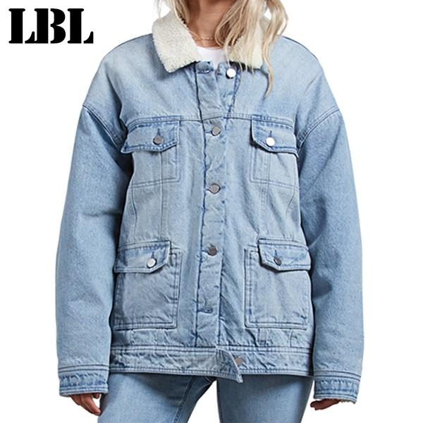 ボルコム 人気ブランド レディース 長袖 デニムジャケット アウター もこもこ裏地 防寒 ボア素材 ドロップショルダー オーバーサイズ Volcom B Vc18 B 水着 サーフカジュアルaloheart 通販 Yahoo ショッピング
