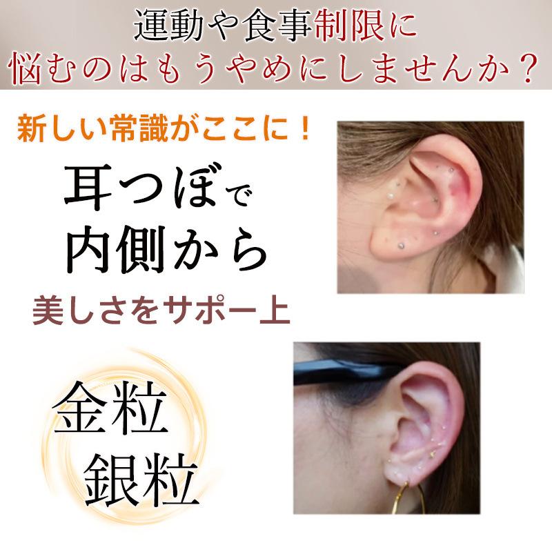 耳つぼシール 粒タイプ 100粒 金属アレルギー対応 ステンレス製 耳つぼ