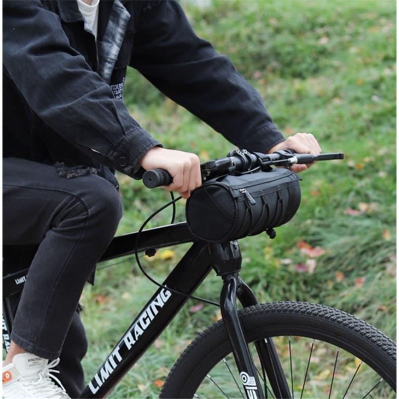自転車 フロントバッグ ハンドルバッグ 2.5L 4way 筒型 サドル 自転車 フロントバッグ ハンドルバッグ 2.5L 4way 筒型 サドル