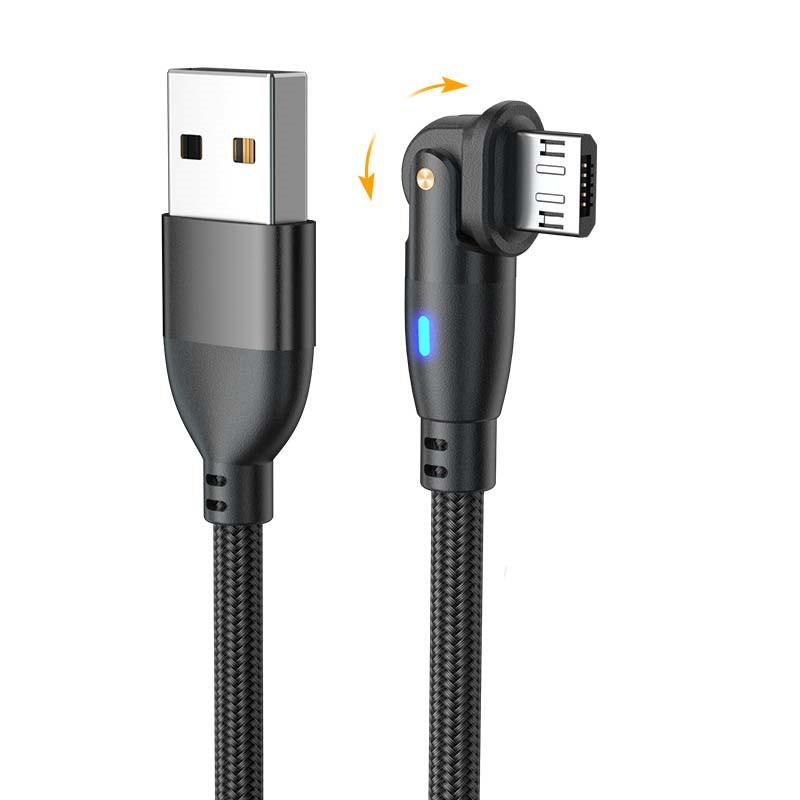 【2点購入で300円オフ】 USB Type-c ケーブル Micro iPhone 180度 回転 2ｍ タイプc 充電ケーブル l型 USBケーブル スマホ コード 携帯 高速充電｜alois｜15