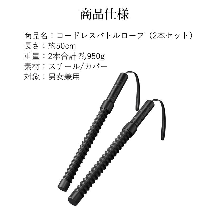 爆買 ロープレス バトルロープ 2本セット トレーニングロープ