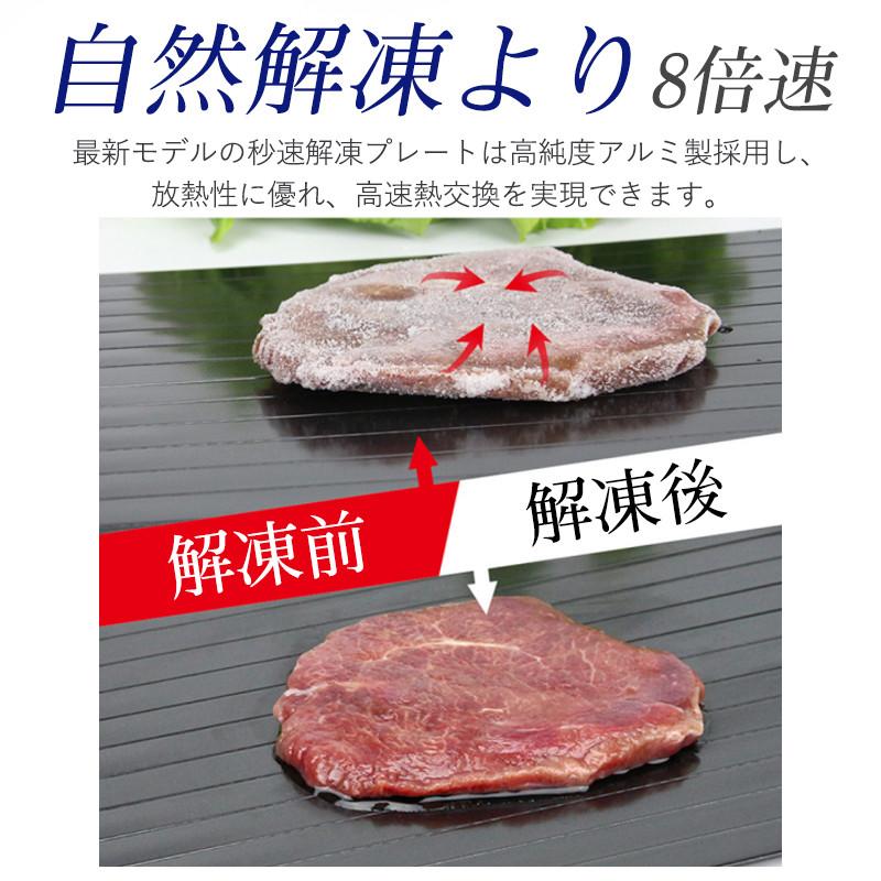 解凍プレート 急速解凍 プレート 解凍 トレイ付き キッチン 放熱 魚 刺身 肉 冷凍食品 省エネ 時短 まな板 業務用 家庭用 主婦 粗熱 母の日｜alois｜06