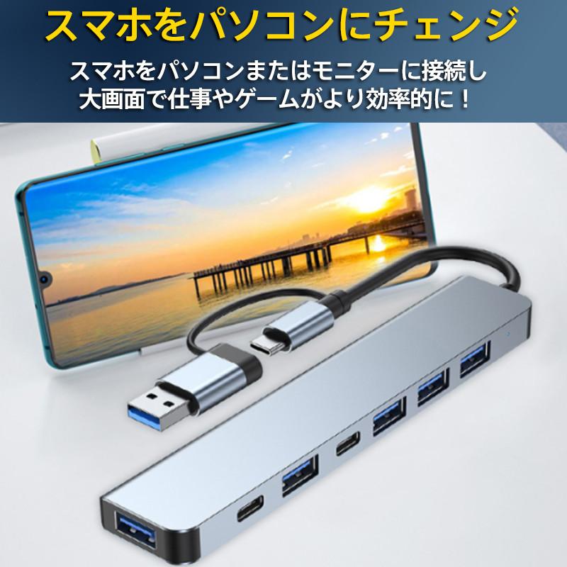 type-c usbハブ 7in1 3.0 PD対応 急速充電 データ転送 7ポート