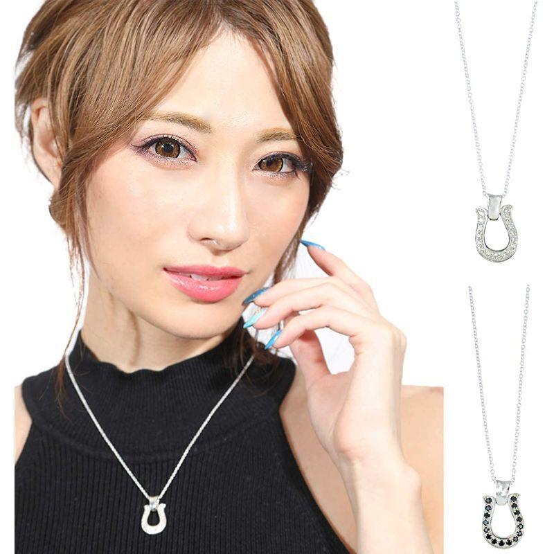 新しい到着 レディース メンズ ネックレス ブランド 925 シルバー ネックレス ホースシュー Cz Blackdia ネックレス ペンダント Jalapamax Tur Br