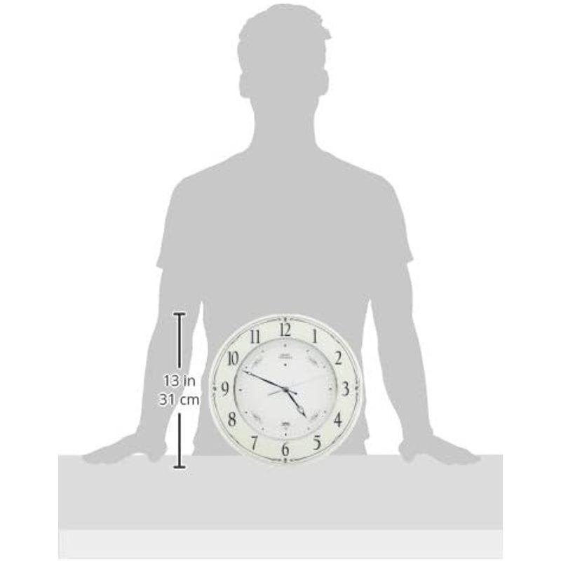 セイコー クロック 掛け時計 電波 アナログ 木枠 白 パール LS230W SEIKO クロック 掛け時計 電波 アナログ 木枠 パール LS230W SEIKO