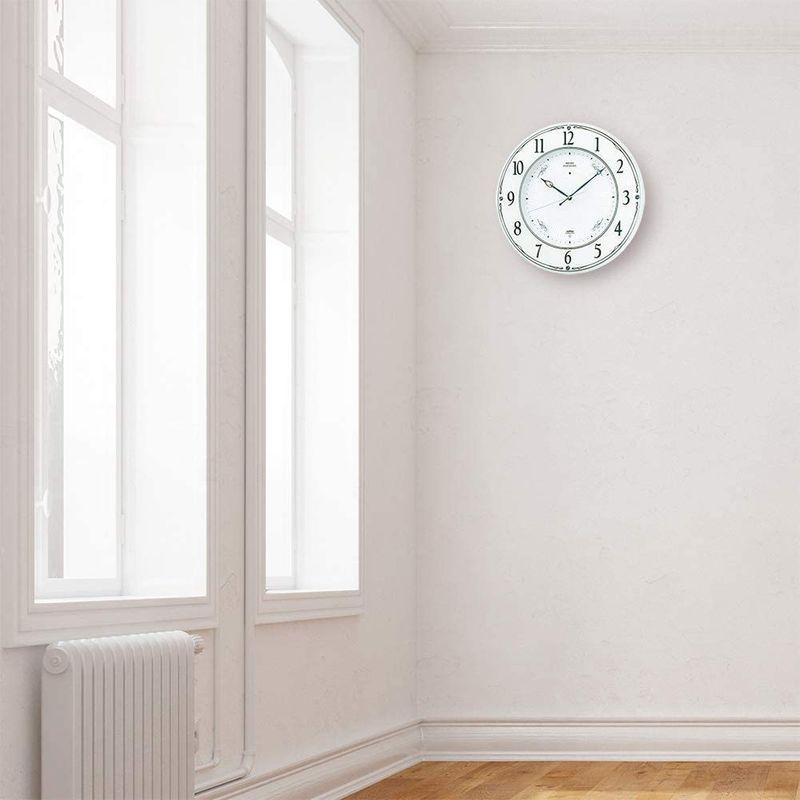 セイコー クロック 掛け時計 電波 アナログ 木枠 白 パール LS230W SEIKO クロック 掛け時計 電波 アナログ 木枠 パール LS230W SEIKO