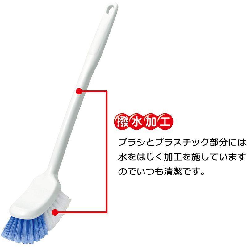 18%OFFオーエ ブラシ 白 ミドル 約縦42×横6×高さ11cm 洗い W植毛 サッとる バス 浴室用具 オーエ サッとる アールバスタイブラシ