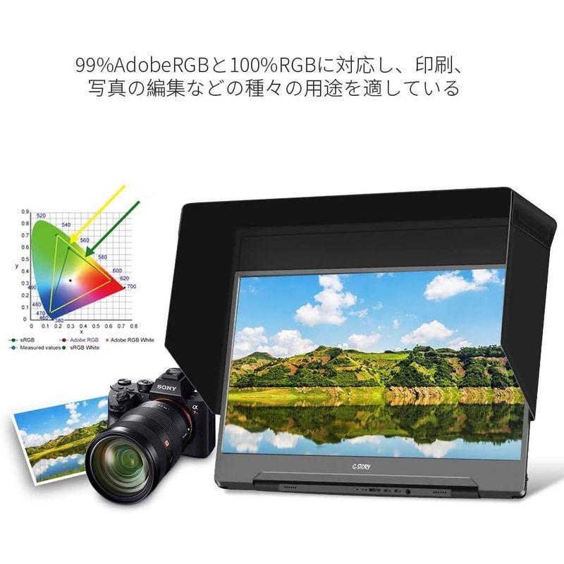 G-STORY モバイルモニター 15.6インチ 10-Bit 4K HDR対応 IPS HDMI USB-Type C搭載 遮光フード付 STORY モバイルモニター 6インチ Bit 4K HDR対応 IPS HDMI USB Type C搭載 遮光フード付