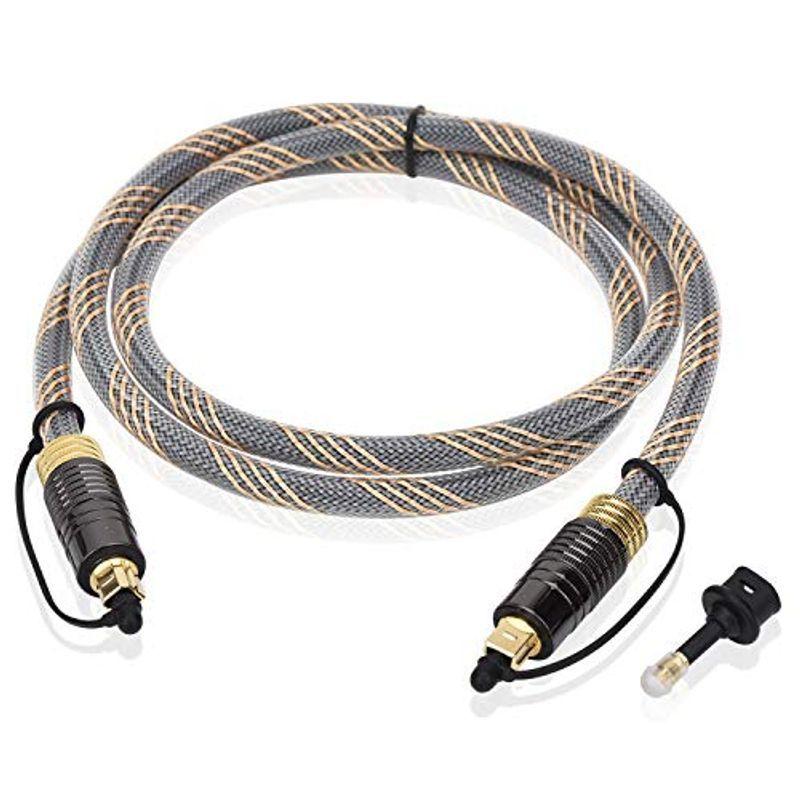 LCYOUTH光デジタルケーブル Toslink デジタルオーディオ オプティカルケーブル 24k金 PS4/Xbox/サウンドバー/T