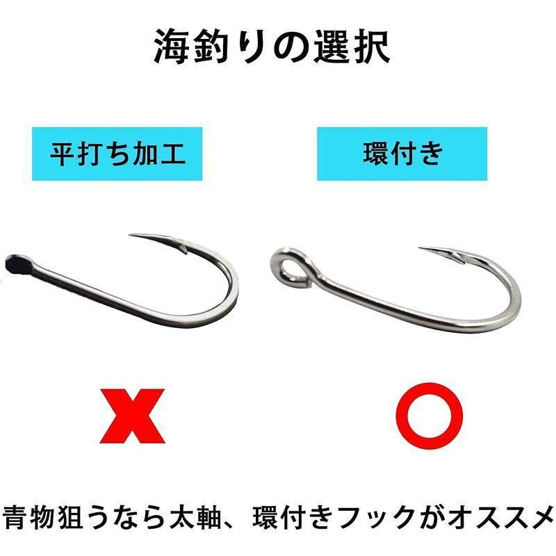 本セット管付き針 ステンレス 釣りフック 強靭 海釣り 釣り針 クエ ヒラマサ マグロ 大物向け 大環 太地 本 10 0 Aloka 通販 Yahoo ショッピング