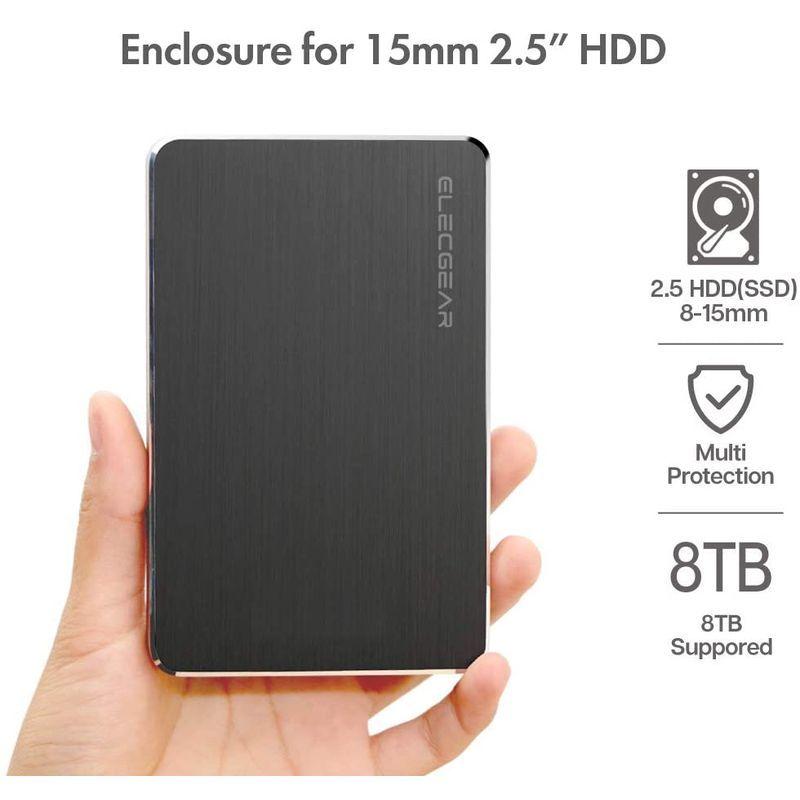 ElecGear USB C 3.1外付けディスクエンクロージャ、7mm〜15mm 2.5インチSATAハードドライブケース、厚型および標準 【超特価sale開催!】 ElecGear USB C 3.1外付けディスクエンクロージャ、7mm〜15mm 2.5インチSATAハードドライブケース、厚型および標準 【超特価sale開催!】
