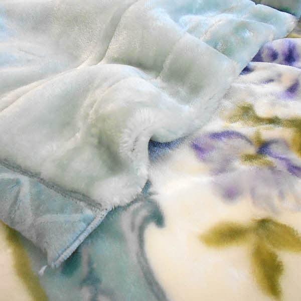 毛布 衿付マイヤー２枚合わせ毛布 花柄 シングルサイズ ムートンタッチ毛布 140×200cm |  | 03