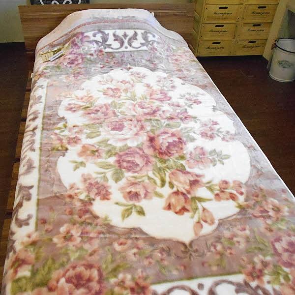 毛布 衿付マイヤー２枚合わせ毛布 花柄 シングルサイズ ムートンタッチ毛布 140×200cm |  | 07