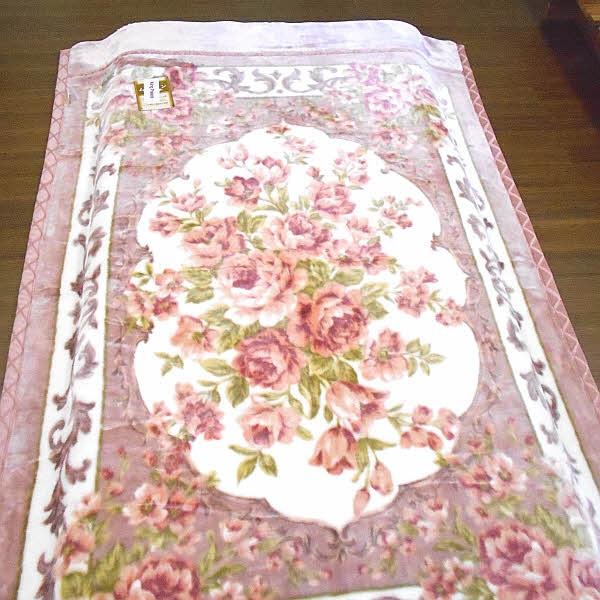 毛布 衿付マイヤー２枚合わせ毛布 花柄 シングルサイズ ムートンタッチ毛布 140×200cm |  | 08