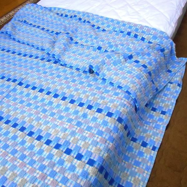 タオルケット シングルサイズ ブロックチェック柄 綿100％ 軽量・薄手タイプ サイズ140×190cm 商品重量820g |  | 04