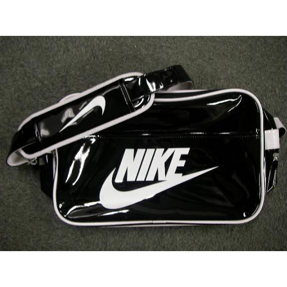 NIKE（ナイキ） エナメルバッグ（S） ブラックXホワイト : アロール21