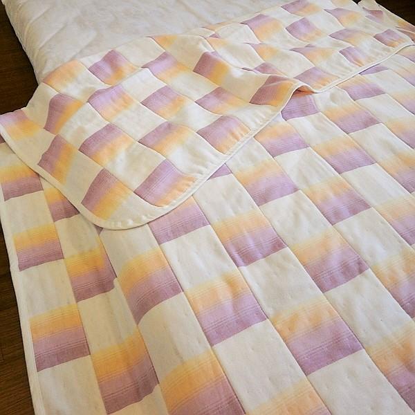 京都西川 六重ガーゼケット シングルサイズ 市松 綿100％ | 西川 | 02