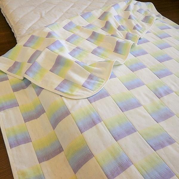 京都西川 六重ガーゼケット シングルサイズ 市松 綿100％ | 西川 | 04