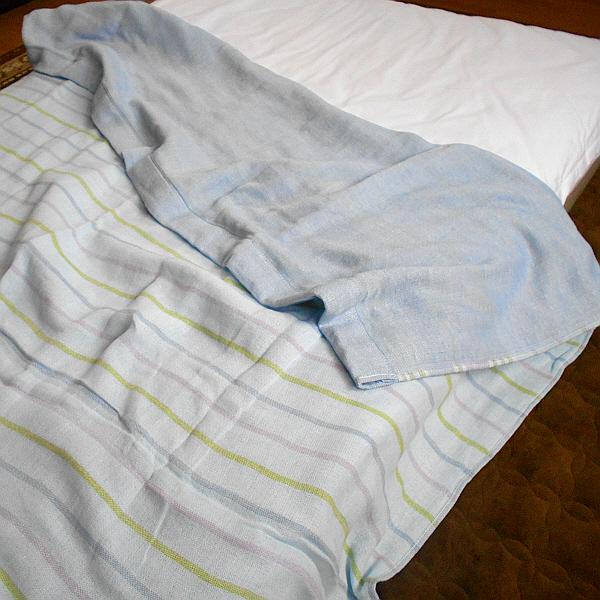 ガーゼケット 今治タオルブランド認定商品 五重織ガーゼケット シングルサイズ ボーダー柄 綿100％ 日本製 | 今治タオル | 05