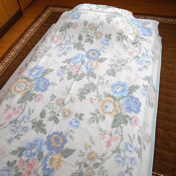 タオルケット シングルサイズ 140×200cm 花柄 パイル糸綿100