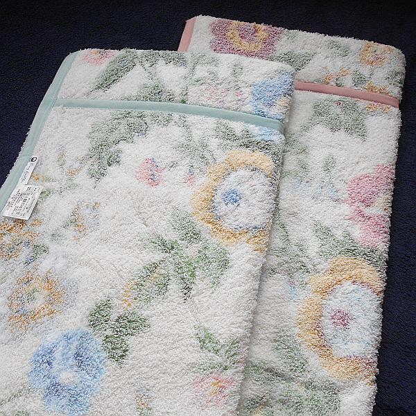 タオルケット シングルサイズ 140×200cm 花柄 パイル糸綿100