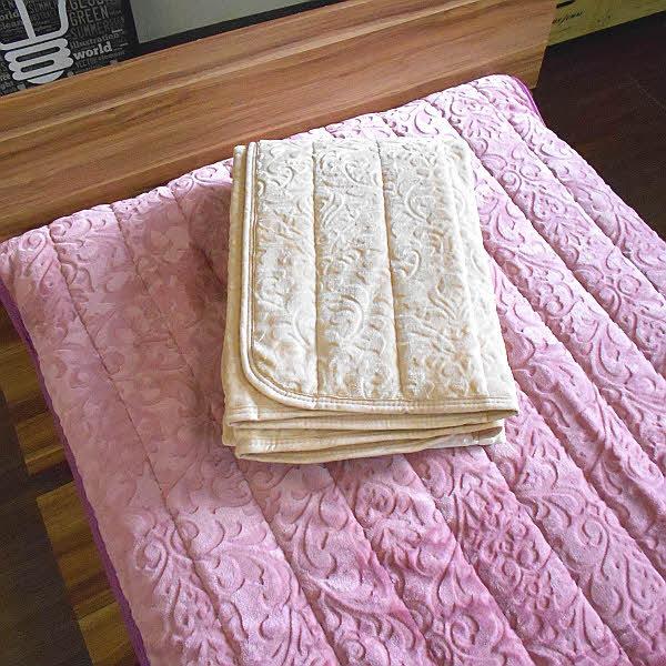 敷きパッド カービング加工 なめらかタッチ あったか敷きパッド シングルサイズ 100×205cm |  | 02