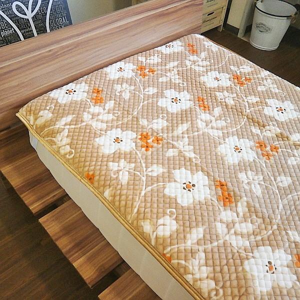 敷きパッド あったか遠赤外線わた入り シングルサイズ 100×205cm 花柄 丸洗いOK |  | 02