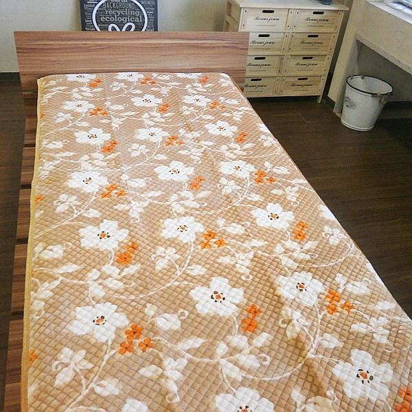 敷きパッド あったか遠赤外線わた入り シングルサイズ 100×205cm 花柄 丸洗いOK |  | 04
