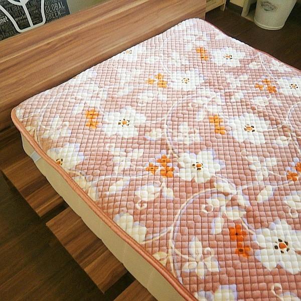 敷きパッド あったか遠赤外線わた入り シングルサイズ 100×205cm 花柄 丸洗いOK |  | 05