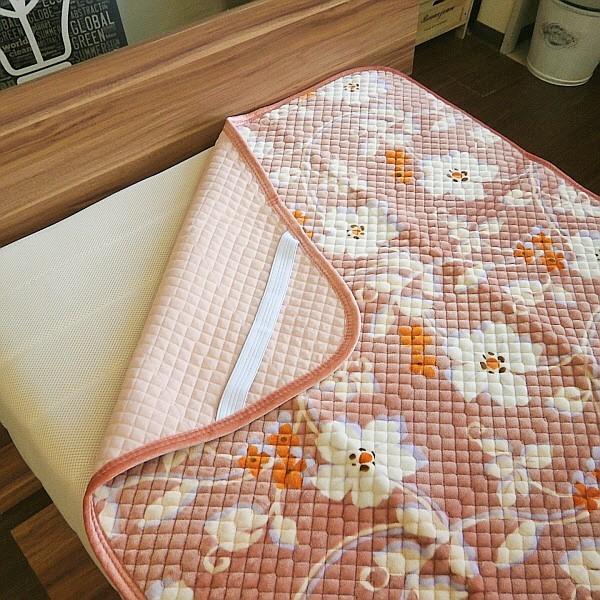 敷きパッド あったか遠赤外線わた入り シングルサイズ 100×205cm 花柄 丸洗いOK |  | 06