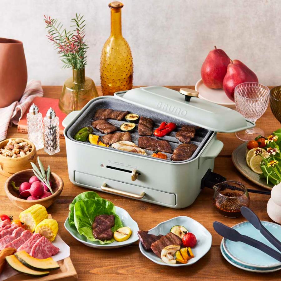 BRUNO（ブルーノ） コンパクトグリルホットプレート グリーン BOE109