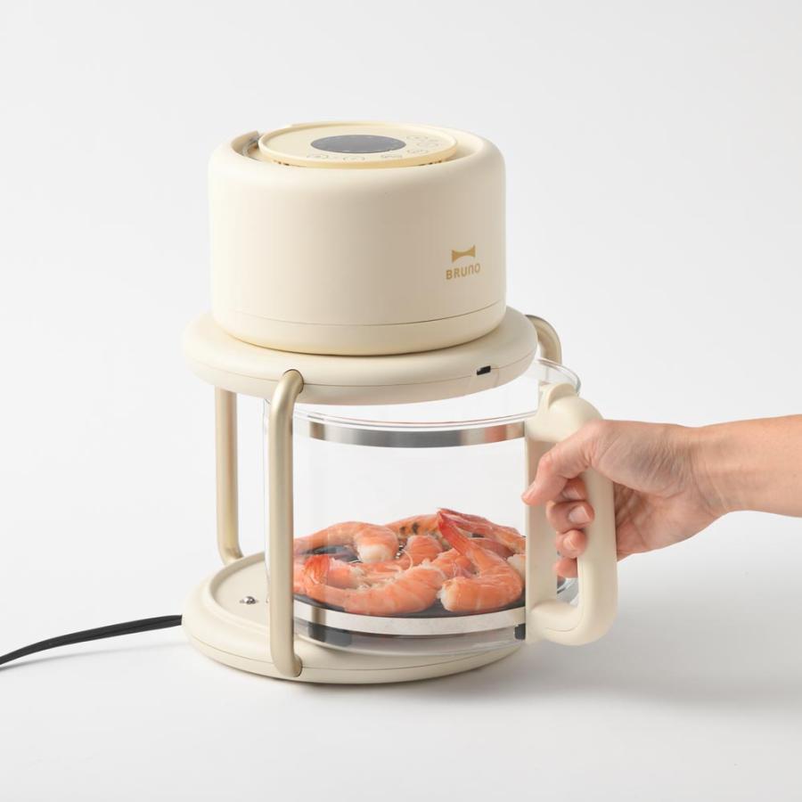 BRUNO ガラスエアフライヤー　グレージュ BRUNO（ブルーノ） ガラス エアフライヤー グレージュ BOE122