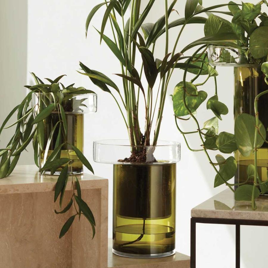 LSA エルエスエー ガラス プランター Balcony Self Watering Planter