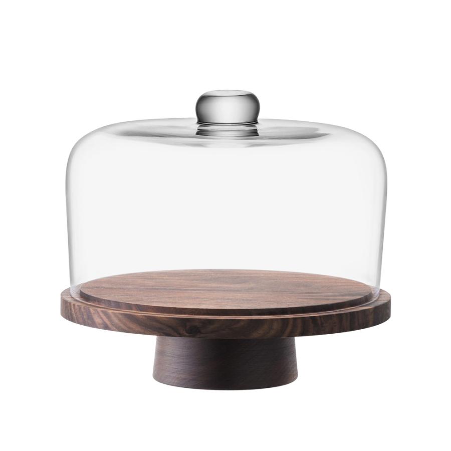 LSA エルエスエー ガラスドーム & ウォールナット スタンド City Dome