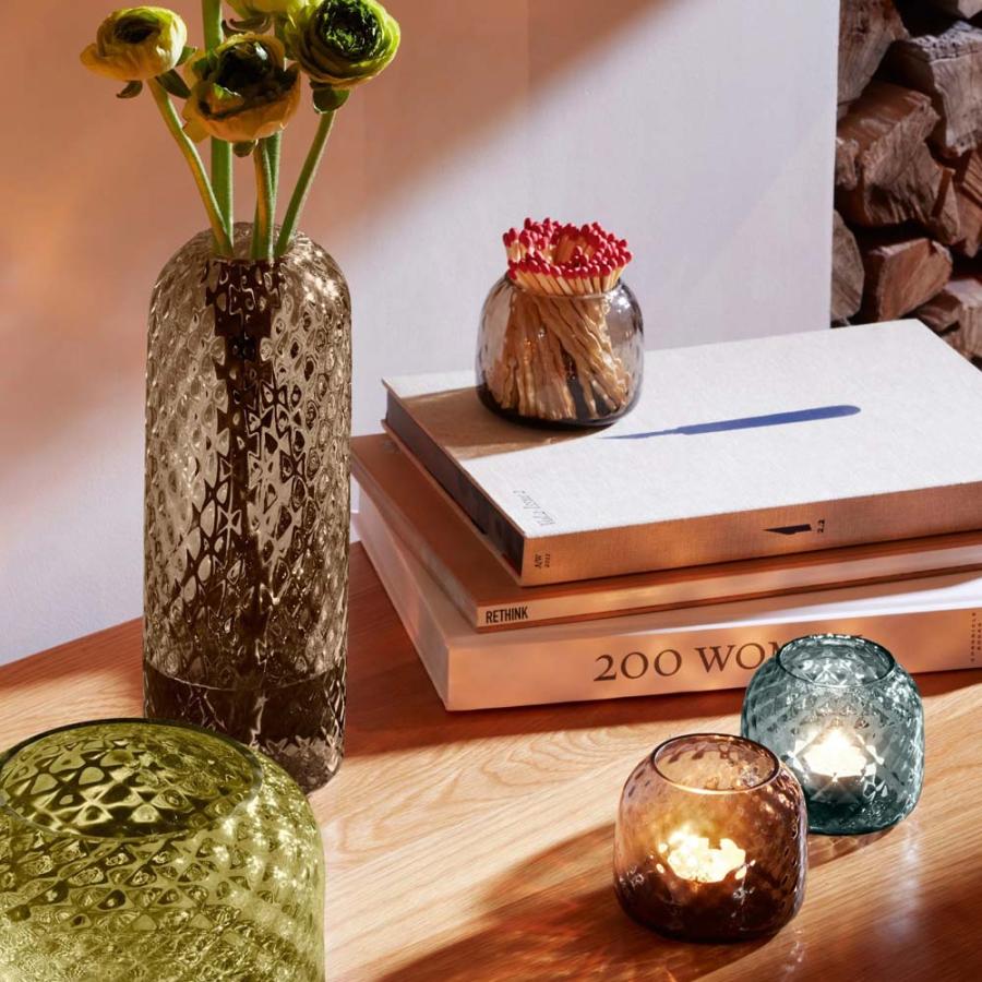 LSA ブラウン ガラス 花瓶 フラワースタンド LSA エルエスエー Dapple