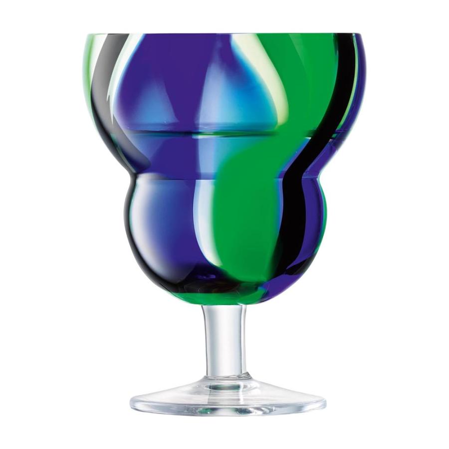 LSA Folk Water Wine Glass ウォーター＆ワイングラス G1773-08-124 ブラック・ブルー・グリーン 230ml×2個セット LFK03 / エルエスエー ガラスの画像