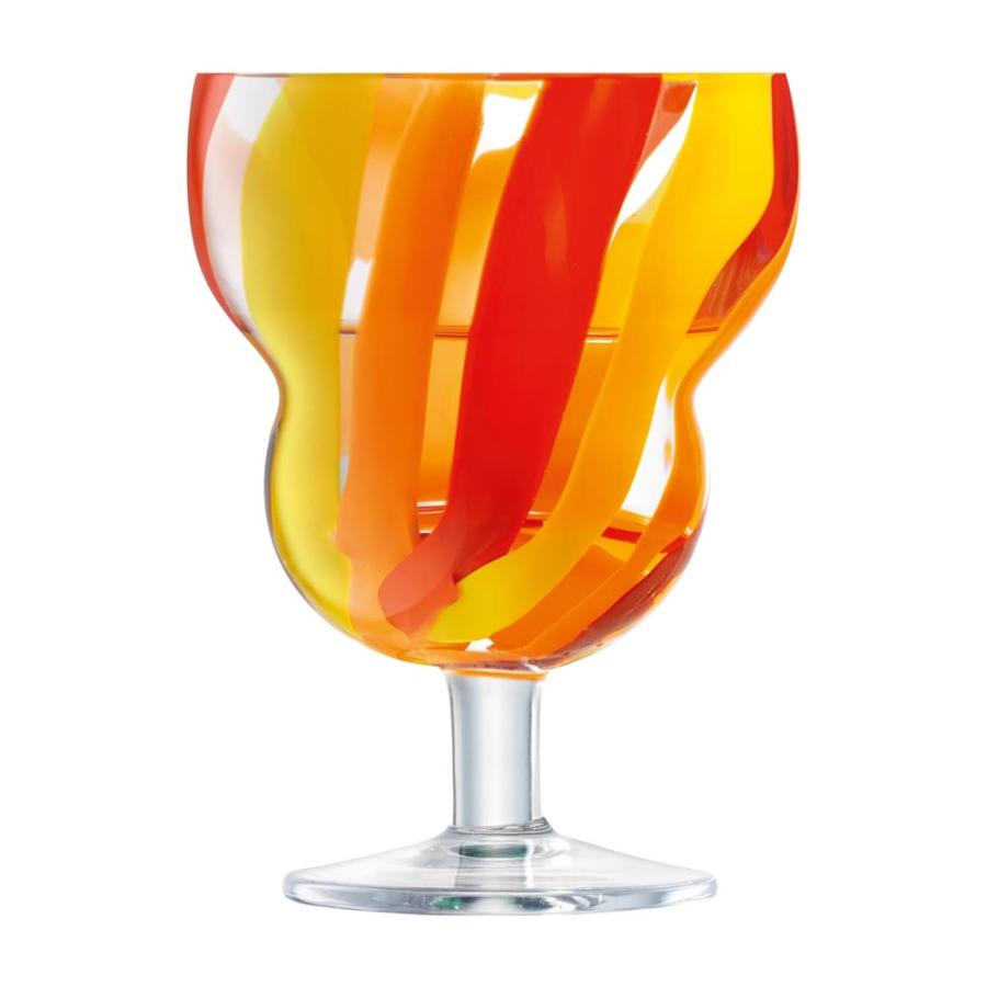 LSA Folk Water Wine Glass ウォーター＆ワイングラス G1773-08-645 オレンジ・レッド・イエロー 230ml×2個セット LFK04 / エルエスエー ガラスの画像